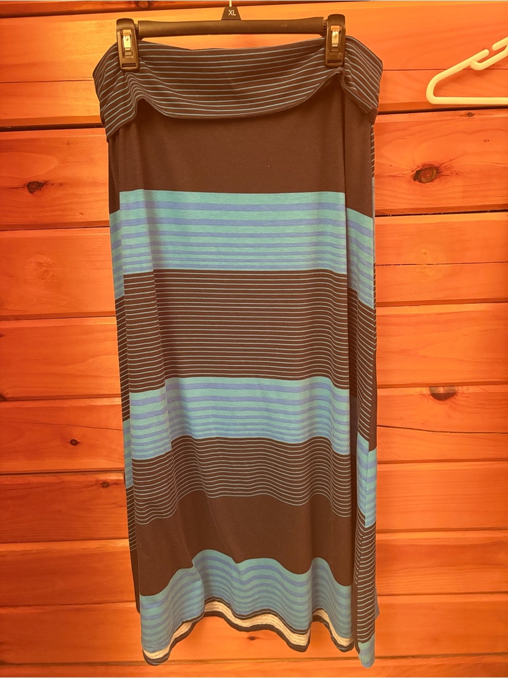 LuLaRoe Blue Striped Maxi Skirt